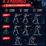 Femme pratiquant le shadowboxing avec des gants dans un espace d'entraînement lumineux.