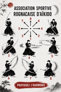 Pratiquants d'Aïkido utilisant un Bokken dans une salle d'entraînement à Rognac