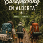 Un groupe de backpackers explorant les montagnes de l'Alberta, sac à dos à l'épaule.