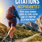 Femme sur un sentier de randonnée inspirée par une citation
