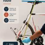 Tableau de positionnement routier sur un fond de carte.