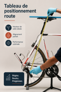 Tableau de positionnement routier sur un fond de carte.