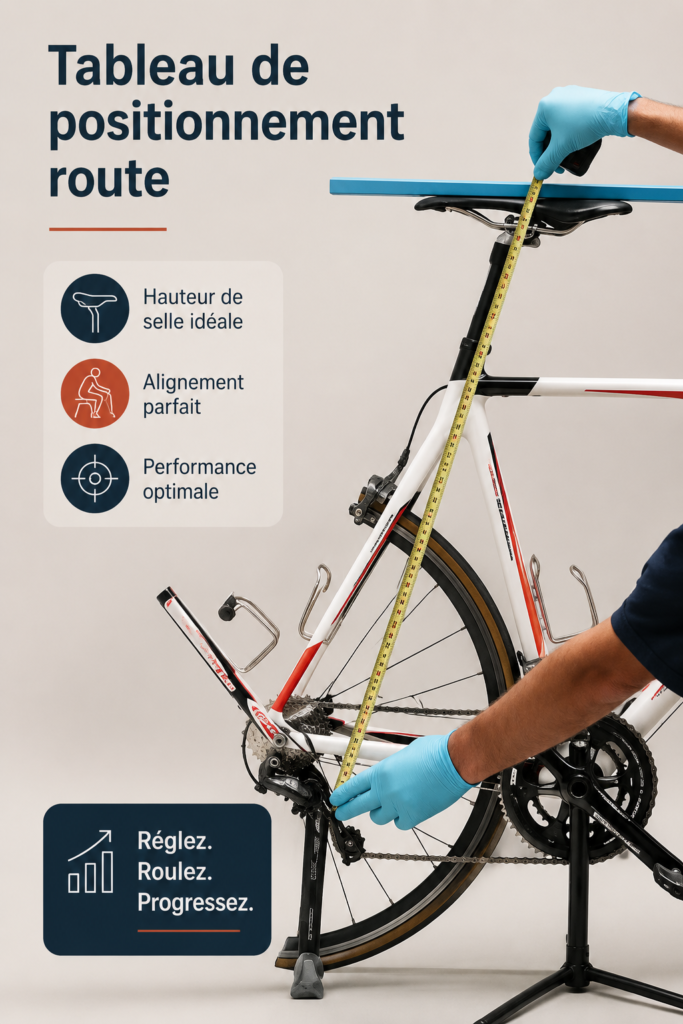 Tableau de positionnement routier sur un fond de carte.