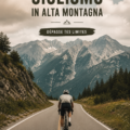 Cycliste pédalant sur un sentier montagneux avec vue panoramique