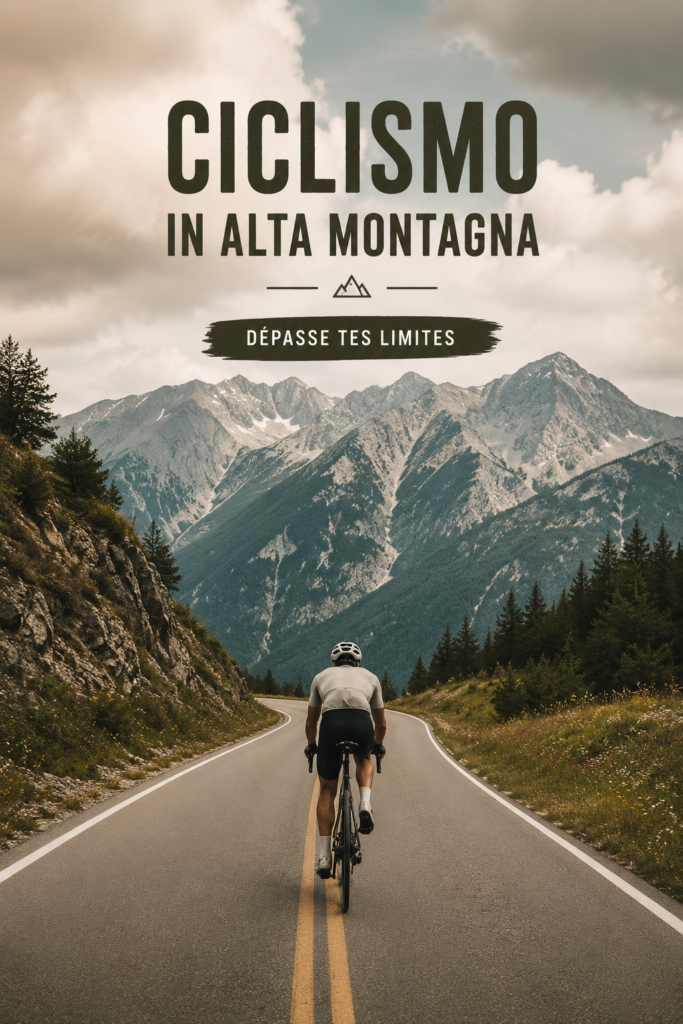 Cycliste pédalant sur un sentier montagneux avec vue panoramique