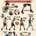 Femme pratiquant la boxe, symbolisant la force intérieure et la détermination.