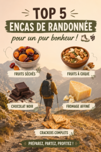 Collations saines prêtes pour une randonnée en pleine nature
