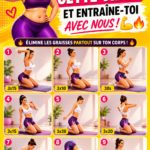 Femme s'entraînant à domicile avec des exercices simples et efficaces.