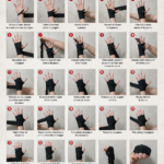 Femme en train d'envelopper ses mains pour la boxe avec des bandages appropriés
