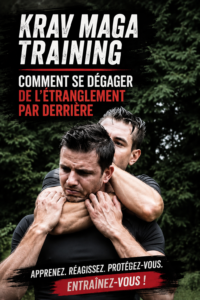 Femme pratiquant une technique de Krav Maga pour échapper à une prise arrière