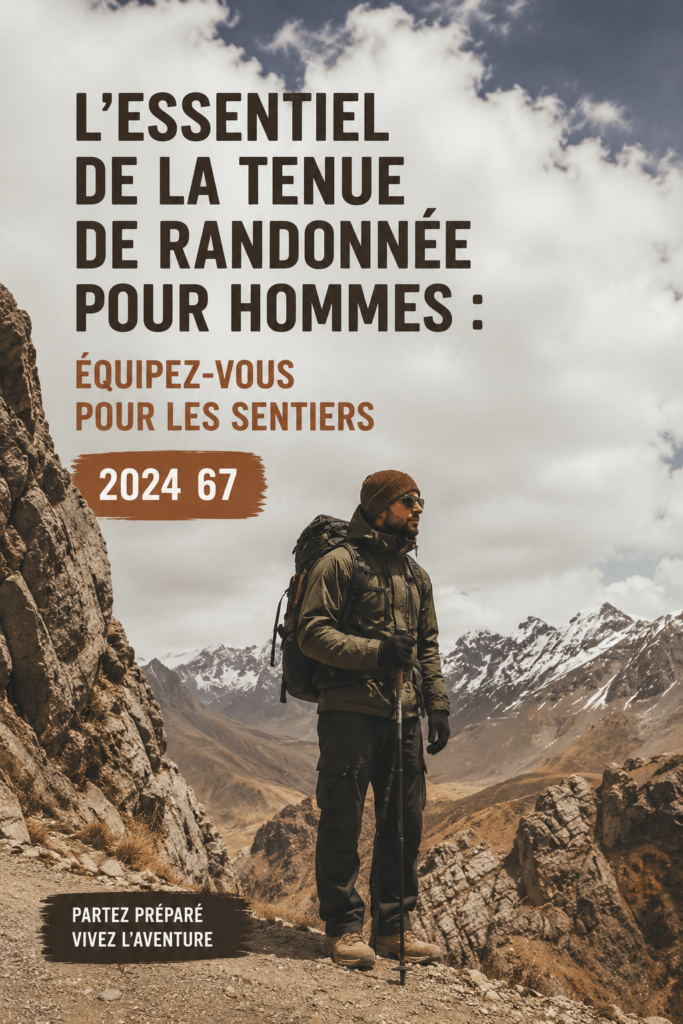 Tenues de randonnée pour hommes prêtes pour l'aventure en extérieur.