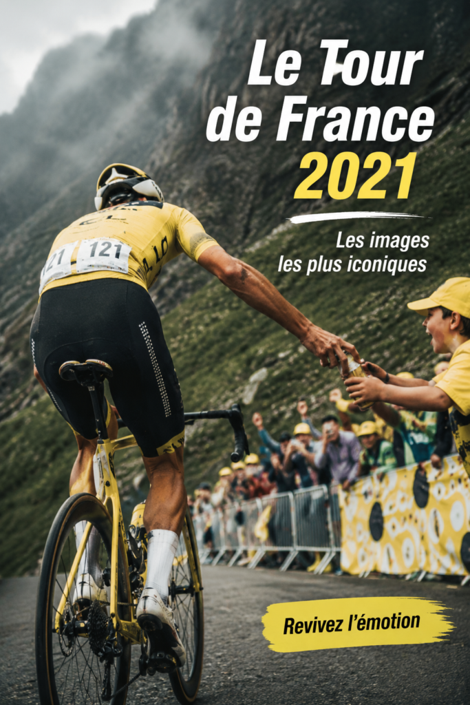 Des coureurs du Tour de France 2021 traversent un village pittoresque en France.