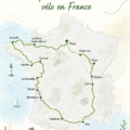Un groupe de cyclistes admirant le paysage français sur un chemin de forêt