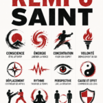 Femme pratiquant le Karaté Kempo dans un dojo à Saint-Mathieu