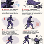 Femme marchant avec agilité dans un parc, évoquant l'art de la marche ninja.
