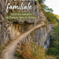 Une vue des cascades de Pontaix entourées de verdure, idéale pour une promenade familiale.