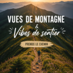 Femme en randonnée avec une vue spectaculaire sur les montagnes