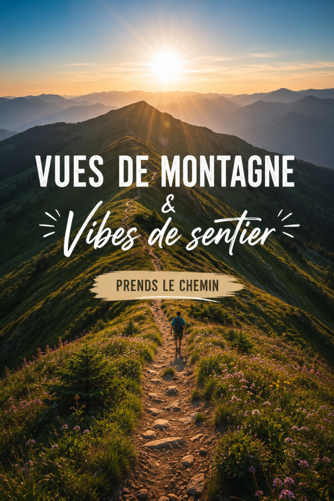 Femme en randonnée avec une vue spectaculaire sur les montagnes