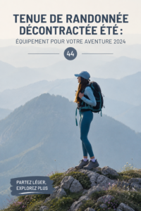 Femme en tenue décontractée lors d'une randonnée estivale.