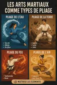 Une femme s'entraîne dans un dojo, pratiquant un art martial avec concentration.