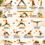 Femme pratiquant le yoga dans un parc, illustrant les bienfaits du yoga pour débutants