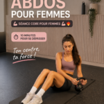 Femme en train de faire un entraînement abdo de 10 minutes