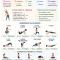 Femme pratiquant des exercices à la maison sans équipement, en utilisant un tapis de yoga.