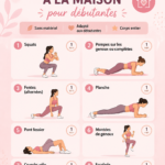 Femme faisant des exercices de fitness dans son salon pour brûler des graisses.