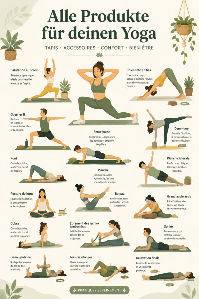 Femme pratiquant le yoga avec un matériel adapté dans un espace zen.