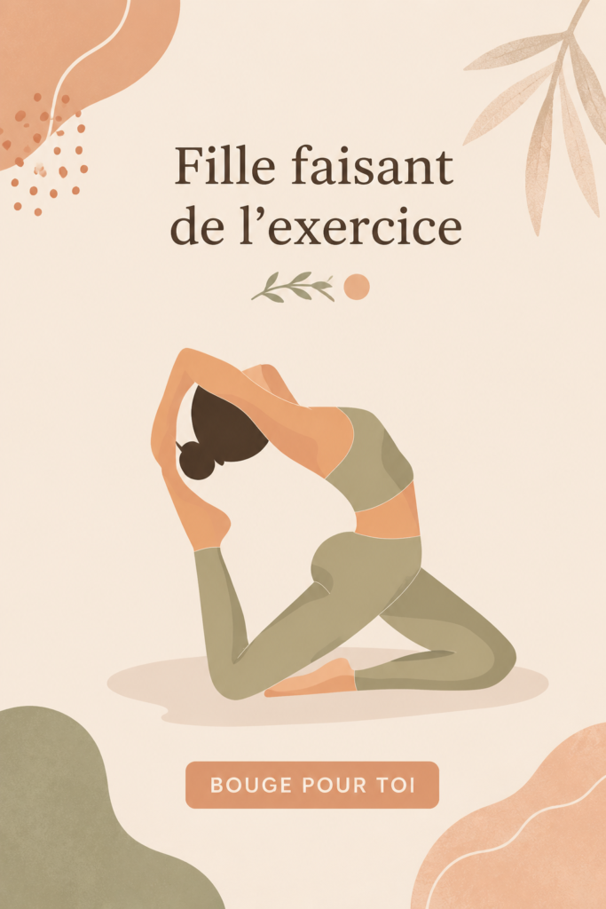 Femme souriante en train de faire des exercices simples à la maison
