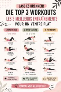 Femme faisant des exercices de fitness pour un ventre plat à la maison.