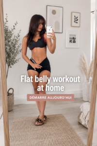 Femme faisant des exercices au sol pour un ventre plat à la maison