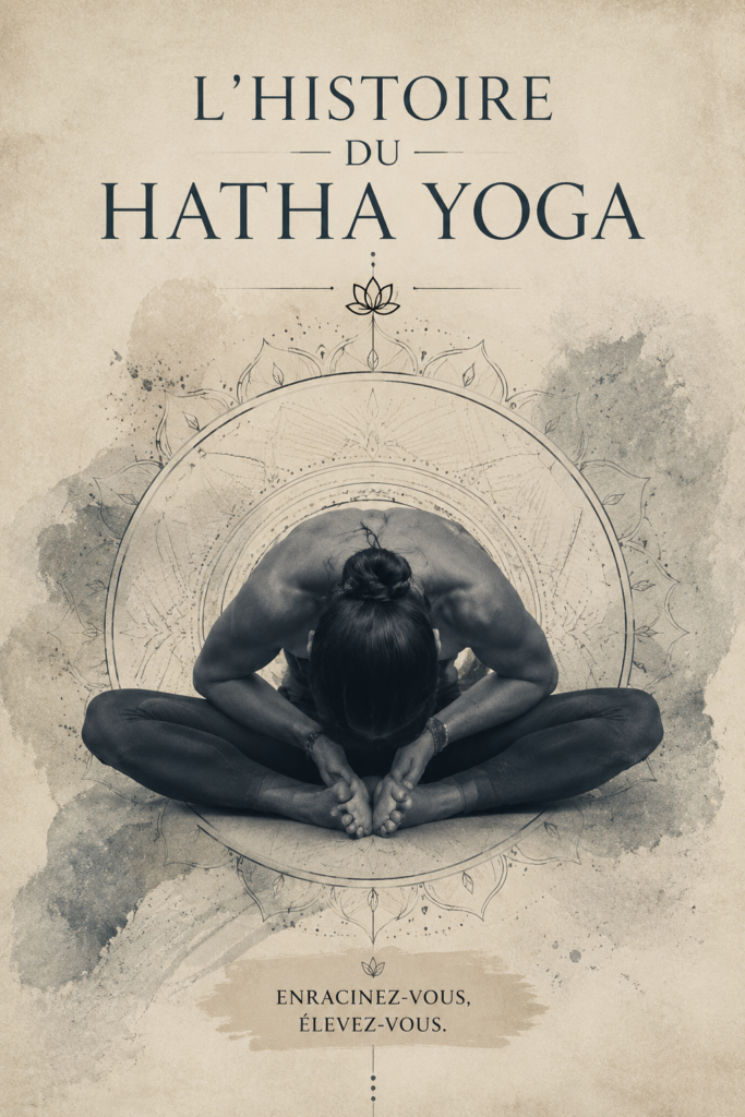 Illustration d'une séance de Hatha Yoga illustrant son histoire