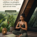 Femme faisant du yoga dans un cadre naturel, illustrant la pratique et l'harmonie intérieure.