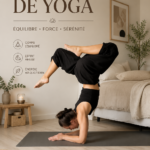 Femme pratiquant des poses de yoga relaxantes dans un parc