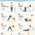 Femme faisant une posture de yoga douce dans son salon