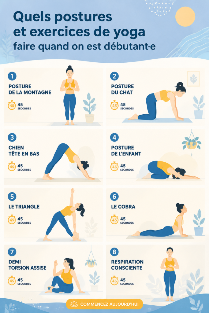 Femme faisant une posture de yoga douce dans son salon