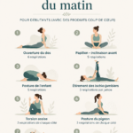 Femme pratiquant des étirements matinal dans un espace tranquille