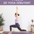 Femme pratiquant le yoga à la maison sur un tapis
