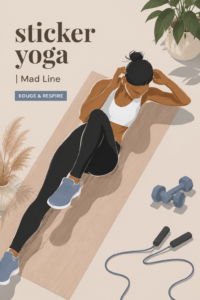 Sticker de yoga illustratif pour une décoration zen dans un intérieur