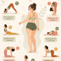 Femme pratiquant le yoga dans un cadre serein, illustrant une séance de yoga débutant.