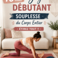 Femme pratiquant le yoga sur un tapis, assouplissant son corps en pleine détente