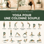 Femme pratiquant du yoga flow pour assouplir son dos sur un tapis dans un environnement calme.