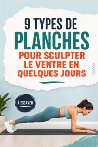 Femme faisant une planche pour sculpter son ventre