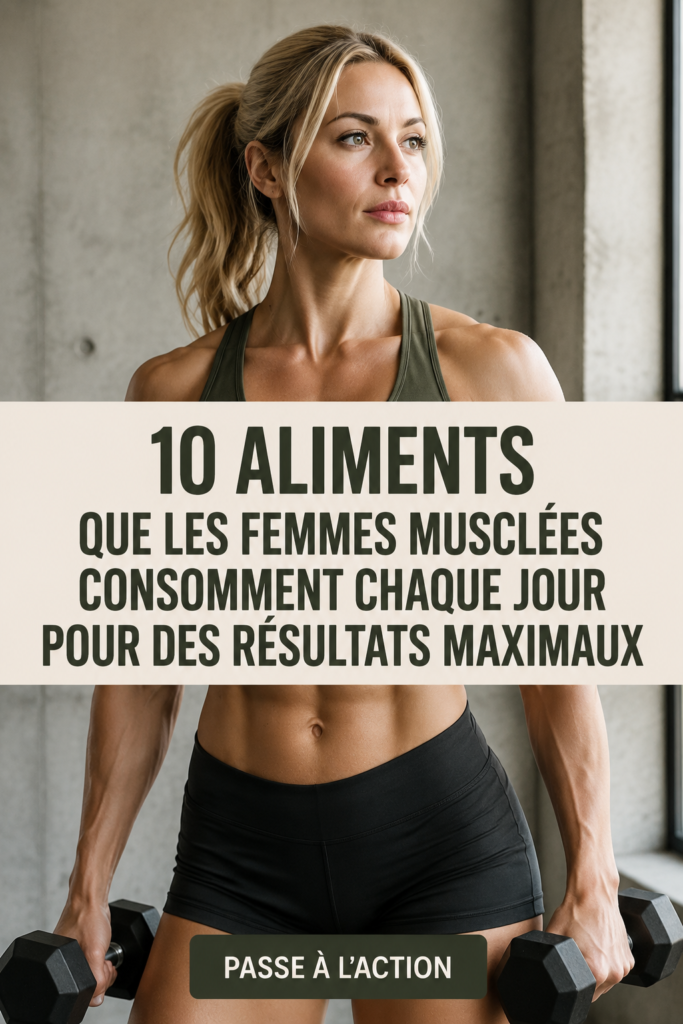 Une sélection d'aliments nutritionnels pour les femmes bodybuildeuses comprenant des légumes, des protéines et des céréales