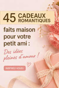 Un joli cadeau fait maison pour un partenaire, enveloppé avec soin.