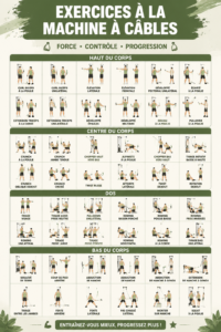 Femme utilisant des câbles pour un entraînement fitness dans un parc.