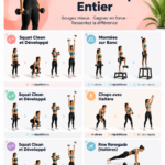 Femme d'une trentaine d'années effectuant des exercices de force dans un salon.