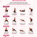 Femme en train de faire des exercices de fitness à la maison sans équipement.