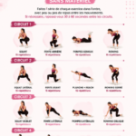 Femme en train de faire des exercices de fitness à la maison sans équipement.